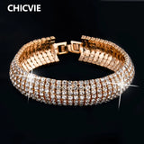 Silver Crystal Charm Bead Bracelet Love Bangles SBR140158