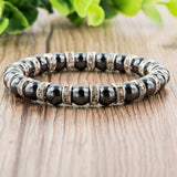 Tibetan Silver Stone Strand Bracelet Beaded With Stones