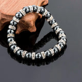 Tibetan Silver Stone Strand Bracelet Beaded With Stones