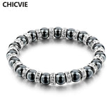 Tibetan Silver Stone Strand Bracelet Beaded With Stones
