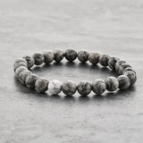 Black & Grey Distance Charms Bracelet Men Women Natural Stone Beaded Bracelet