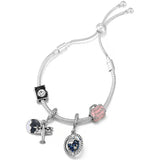 Adjustable Moon & Star Charm Bracelet, Chain Jewelry Gift