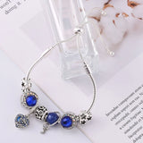 Adjustable Moon & Star Charm Bracelet, Chain Jewelry Gift