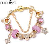 Crystal Heart Charm Bracelet Gift For Women