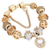 Crystal Heart Charm Bracelet Gift For Women