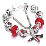 Crystal Heart Charm Bracelet Gift For Women