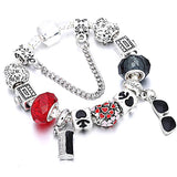 Crystal Heart Charm Bracelet Gift For Women