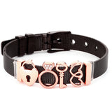 CHILOYS Stainless Steel Heart to Heart Beads Bracelets