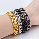 13mm Stainless Steel Chain Bracelet Men Jewelry
