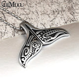 Whale Tail Pendant Necklace Chain Stainless Steel for Men/Women