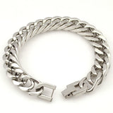 Men Bracelet Silver Stainless Steel Bangle Male Accessory Hip Hop Party Rock