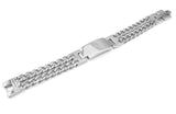 Men's Stainless Steel Double Chain ID Bracelet, Punk Rock Biker Style