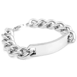 Stainless Steel Link Chain ID Men Bracelet Biker Rock Punk Bangle