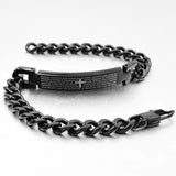 Men's Scripture ID Bracelet Stainless Steel Charm Business Jewelry