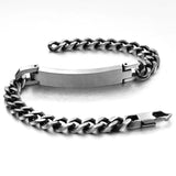 Men's Scripture ID Bracelet Stainless Steel Charm Business Jewelry