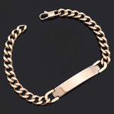 Stainless Steel ID Bracelet for Women Punk Lady Jewelry