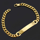 Stainless Steel ID Bracelet for Women Punk Lady Jewelry
