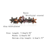 CHIMERA Rhinestone Butterfly Hair Clip for Thick Hair