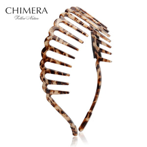 Leopard Print Hair Hoop Comb Headband for Women Girls