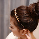 Leopard Print Hair Hoop Comb Headband for Women Girls