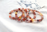 Yanyuan Agate Multicolor 8/10/12mm Round Bracelet 7.5 Inches Beads