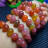 Yanyuan Agate Multicolor 8/10/12mm Round Bracelet 7.5 Inches Beads