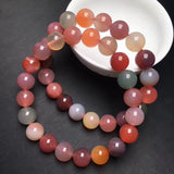 Yanyuan Agate Multicolor 8/10/12mm Round Bracelet 7.5 Inches Beads