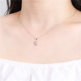 925 Silver Bear Pendant Necklace for Women