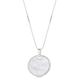 925 Silver Necklace Pendant Women Pearl Shell Round Necklace High Jewelry