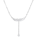Angel Wings Pendant Necklace 925 Sterling Silver Jewelry