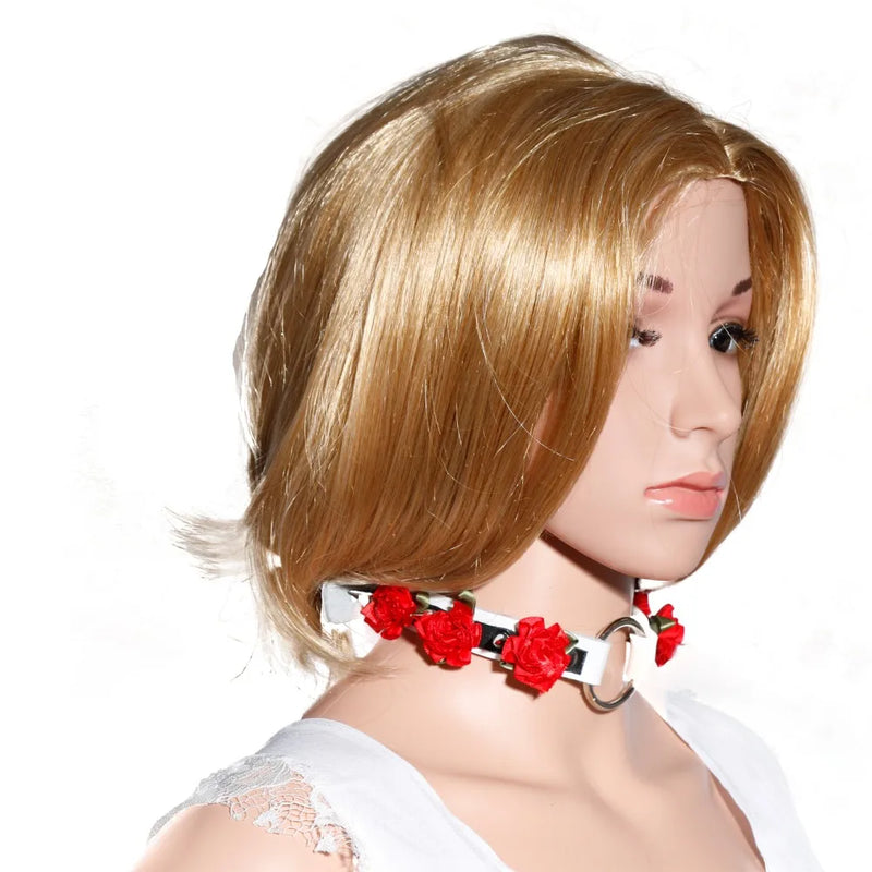 Harajuku Locket Key Collar Leather Choker Necklace