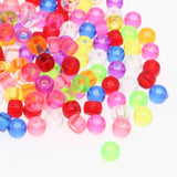 1000Pcs Mixed Acrylic Tiny Barrel Beads 4x6mm