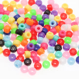 1000Pcs Mixed Acrylic Tiny Barrel Beads 4x6mm