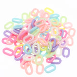 200Pcs Candy Colors Chain Links DIY Charm Accessories Jewelry Making 15mm