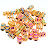 30Pcs Acrylic Beads Wood Tube Colored Big Hole DIY Hair Accessories 15mm