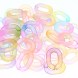 50Pcs Acrylic Chain Rings Buckle Beads DIY Jewelry Making 19mm