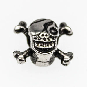 50Pcs Pirates Sketelon Skull Beads for Big Hole Spacers Bracelet Necklace