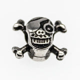 50Pcs Pirates Sketelon Skull Beads for Big Hole Spacers Bracelet Necklace