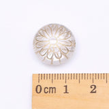 50Pcs Ethnic Acrylic Antique Flower Pattern Spacer Beads