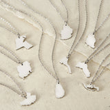 Hometown Map Necklace Bracelet Stainless Steel Pendant Necklaces Women