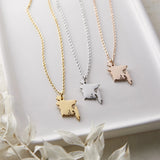 Hometown Map Necklace Bracelet Stainless Steel Pendant Necklaces Women