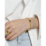925 Silver Ins Niche Light Micro-inlaid Zircon Bracelet