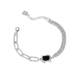925 Silver Ins Niche Light Micro-inlaid Zircon Bracelet