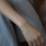 CHOZON 925 Sterling Silver Zircon Star Bracelet 14K Plated Banquet Jewelry