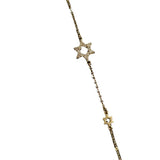 CHOZON 925 Sterling Silver Zircon Star Bracelet 14K Plated Banquet Jewelry
