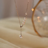 925 Silver Pearls Pendant Necklace Women Dating Jewelry