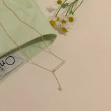 925 Silver INS Pearl Pendant Necklace Women Wedding Jewelry