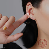 CHOZON 925 Sterling Silver Crystal Ear Clip