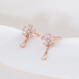 CHOZON 925 Sterling Silver Crystal Ear Clip