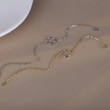 CHOZON 925 Silver Plated 14K Crystal Bracelet Women Party Jewelry